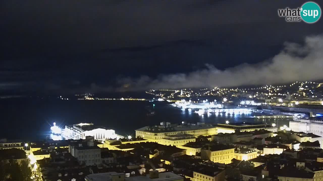 Webcam en vivo Trieste, ciudad, golfo, puerto y castillo de Miramare