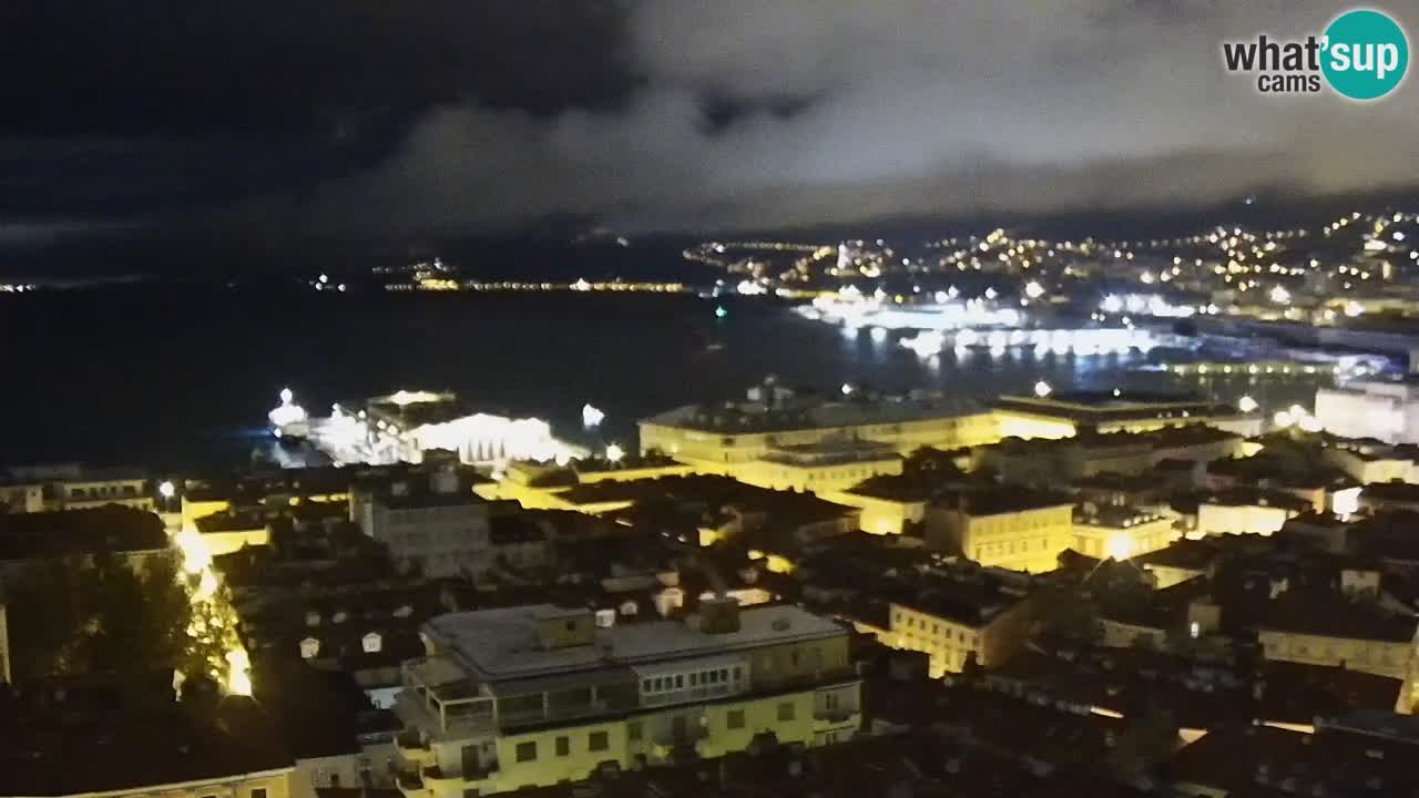 Webcam en vivo Trieste, ciudad, golfo, puerto y castillo de Miramare