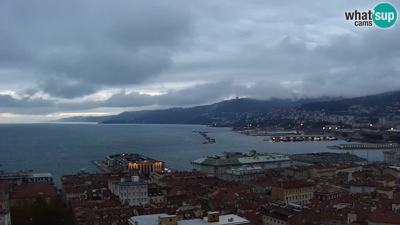 Webcam en vivo Trieste, ciudad, golfo, puerto y castillo de Miramare