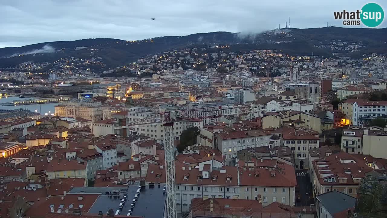 Live webcam Trieste – Panorama della città, del Golfo, stazione marittima e del castello di Miramare