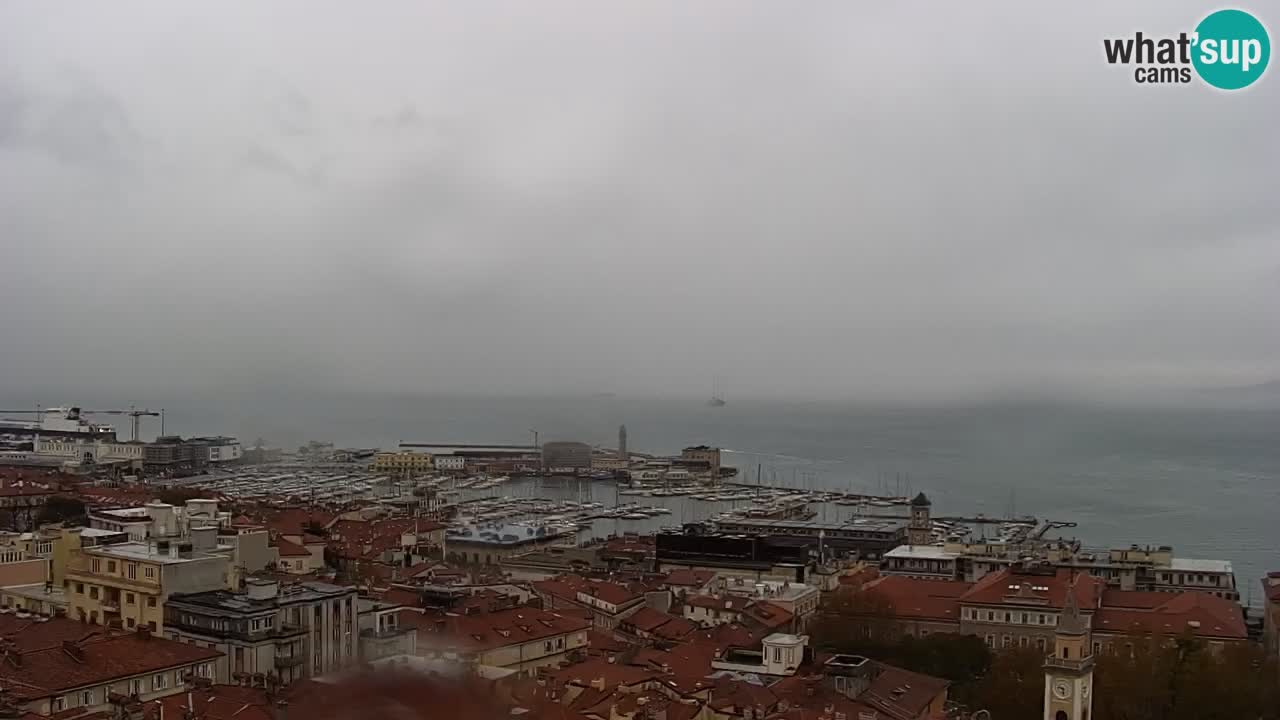 Live webcam Trieste – Panorama della città, del Golfo, stazione marittima e del castello di Miramare