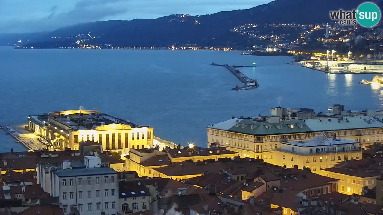 Webcam en vivo Trieste, ciudad, golfo, puerto y castillo de Miramare