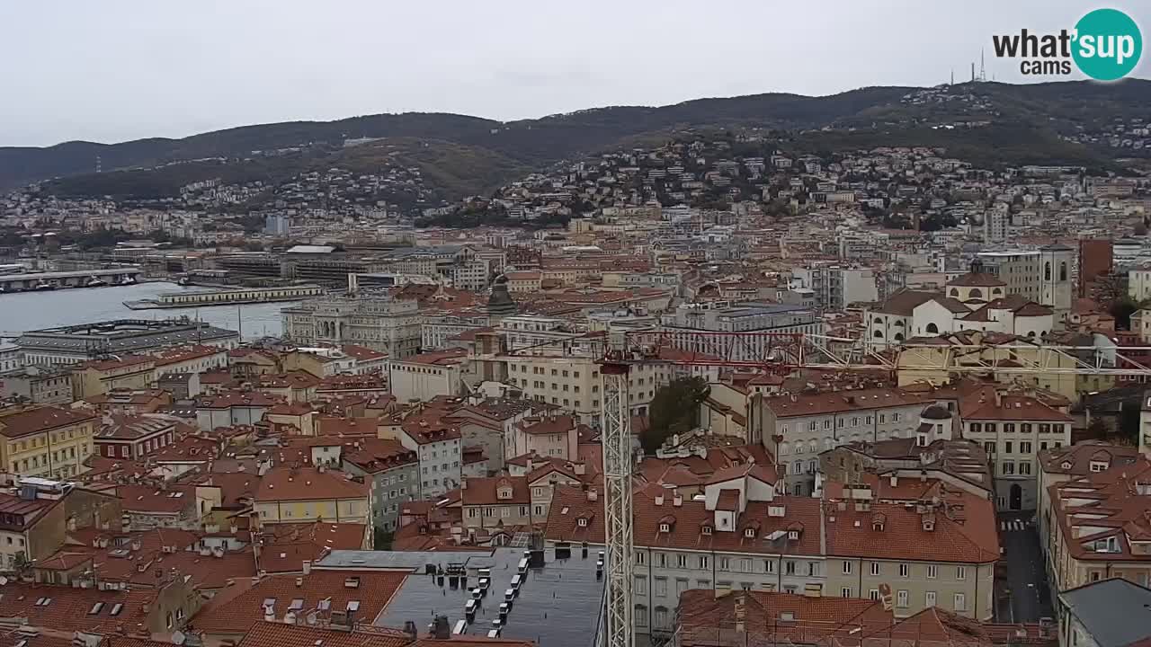 Live webcam Trieste – Panorama della città, del Golfo, stazione marittima e del castello di Miramare