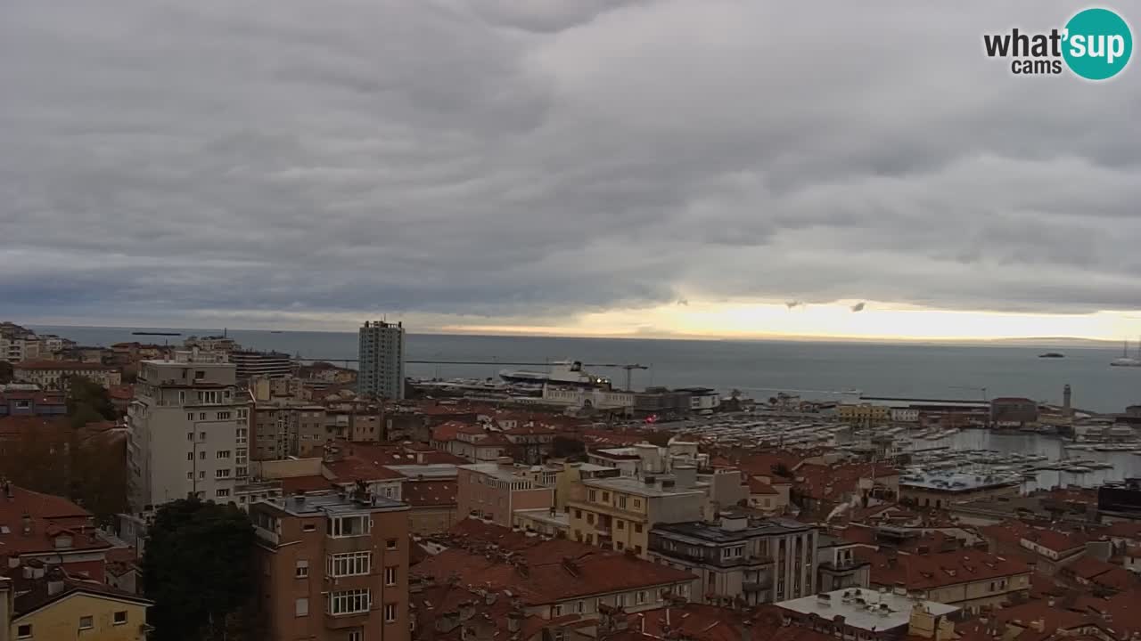 Live-Webcam Triest – Panorama der Stadt, des Golfs, der Seestation und des Schlosses Miramare