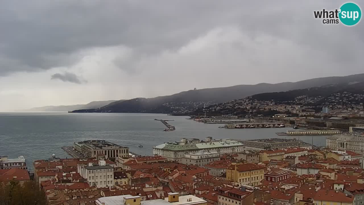 Webcam en vivo Trieste, ciudad, golfo, puerto y castillo de Miramare