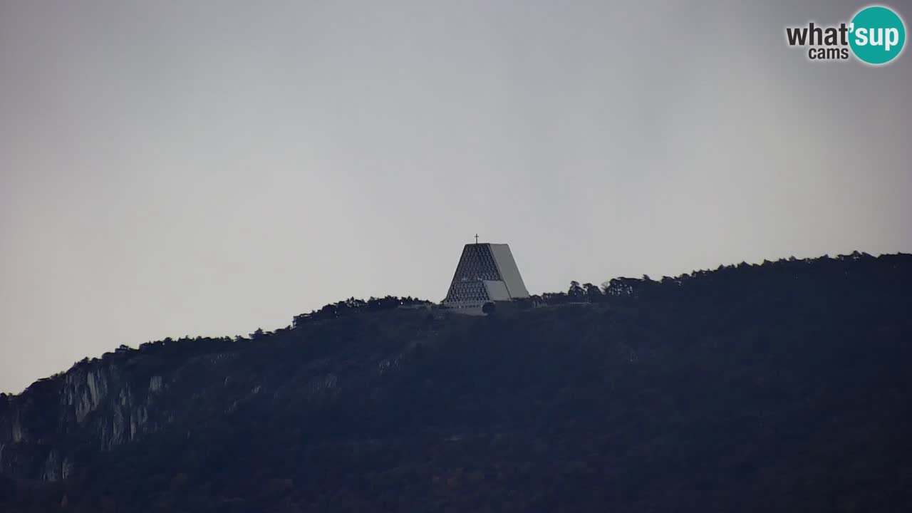 Webcam Trieste –  Vista desde el santuario Monte Grisa