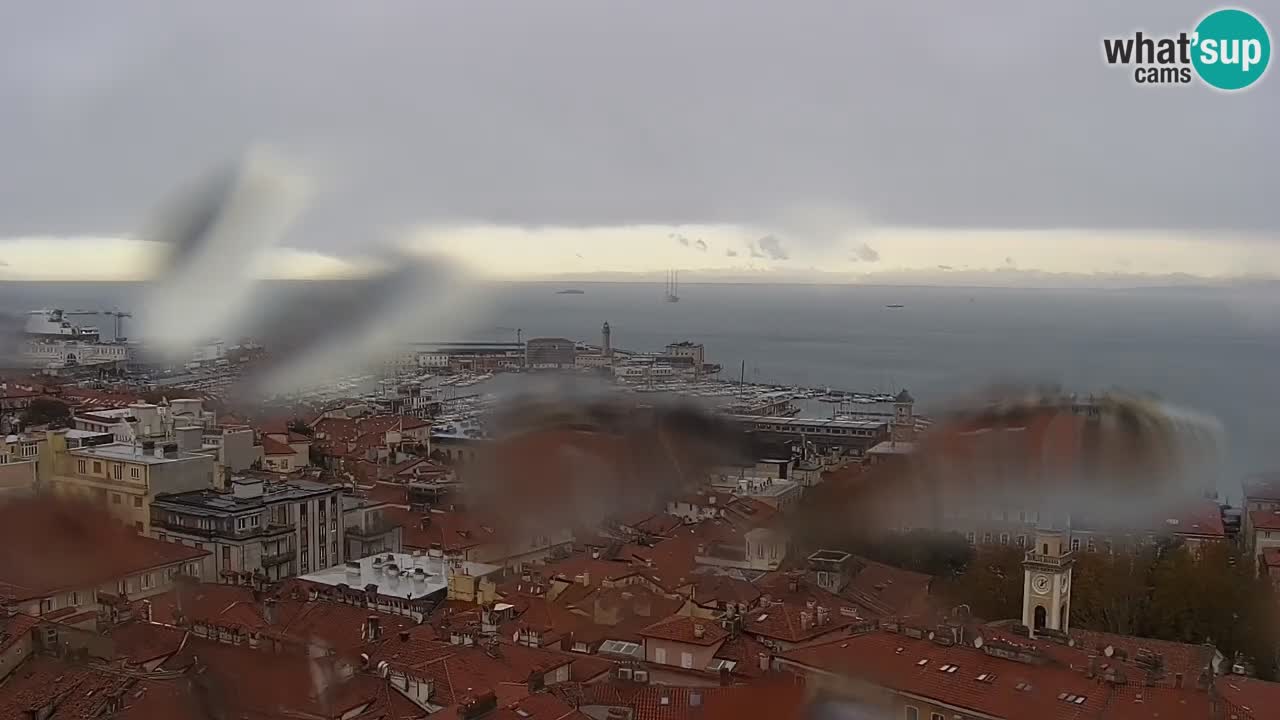 Live webcam Trieste – Panorama della città, del Golfo, stazione marittima e del castello di Miramare