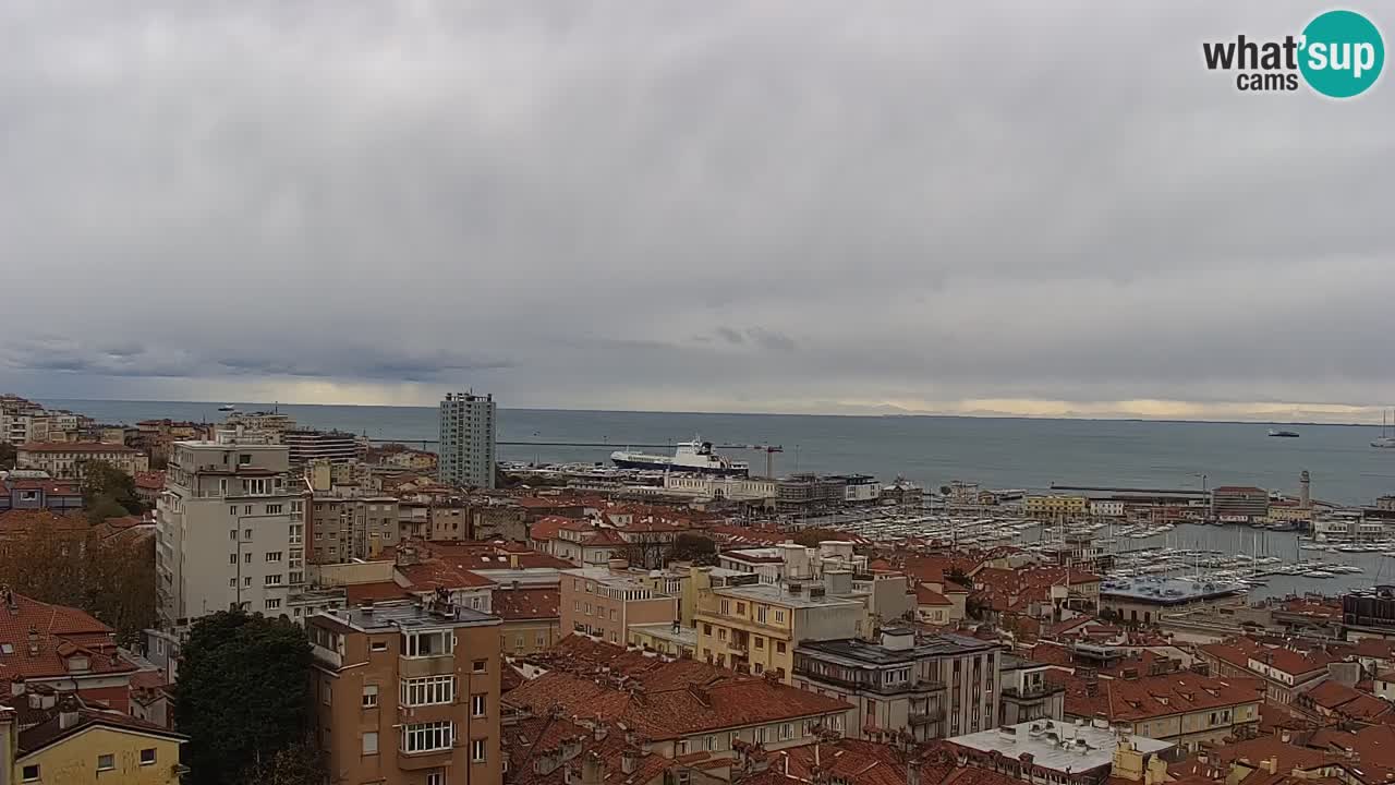 Live-Webcam Triest – Panorama der Stadt, des Golfs, der Seestation und des Schlosses Miramare