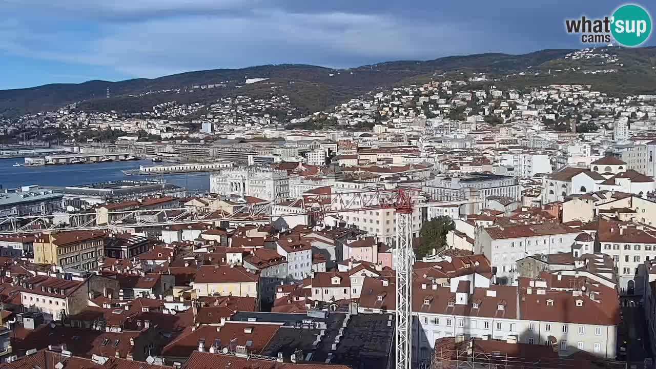 Live webcam Trieste – Panorama della città, del Golfo, stazione marittima e del castello di Miramare