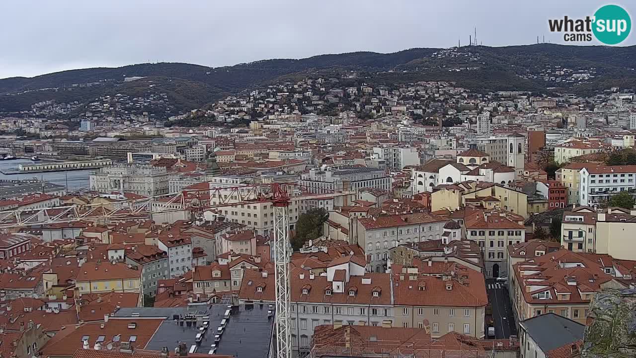 Live webcam Trieste – Panorama della città, del Golfo, stazione marittima e del castello di Miramare