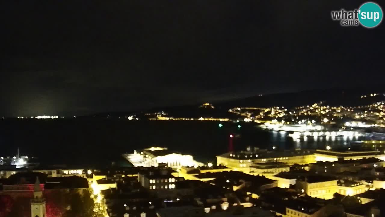 Webcam en vivo Trieste, ciudad, golfo, puerto y castillo de Miramare