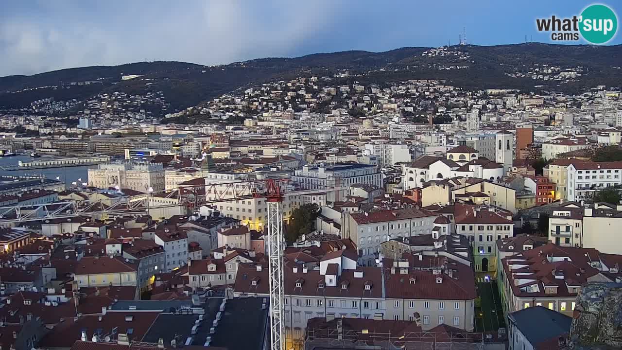 Webcam en vivo Trieste, ciudad, golfo, puerto y castillo de Miramare