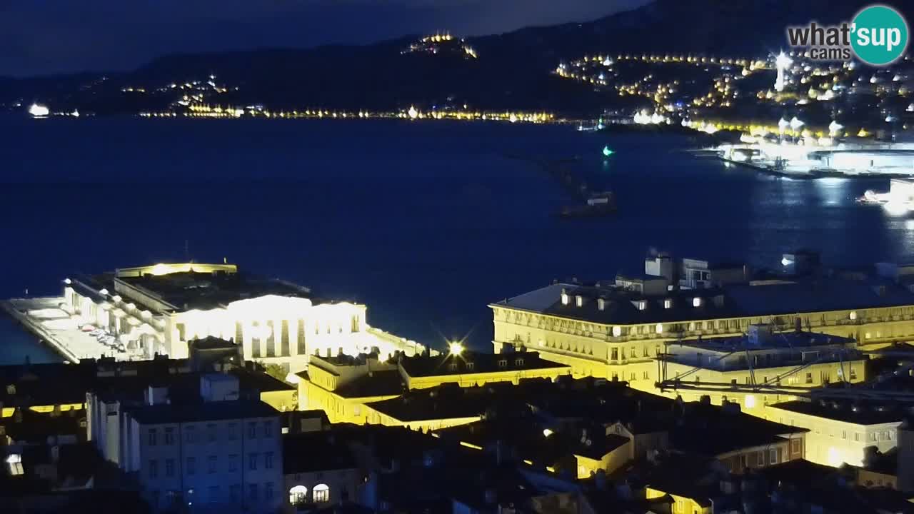 Webcam en vivo Trieste, ciudad, golfo, puerto y castillo de Miramare