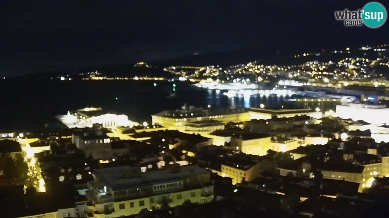 Webcam en vivo Trieste, ciudad, golfo, puerto y castillo de Miramare