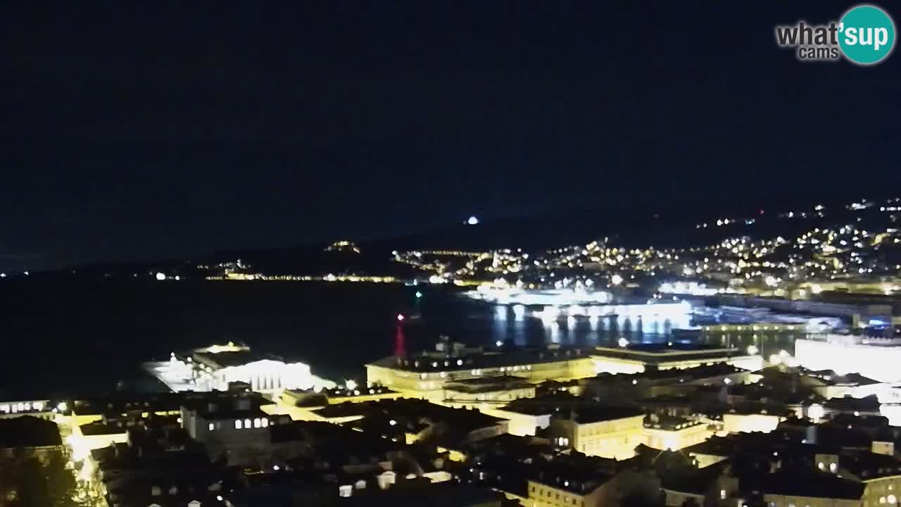 Live webcam Trieste – Panorama della città, del Golfo, stazione marittima e del castello di Miramare