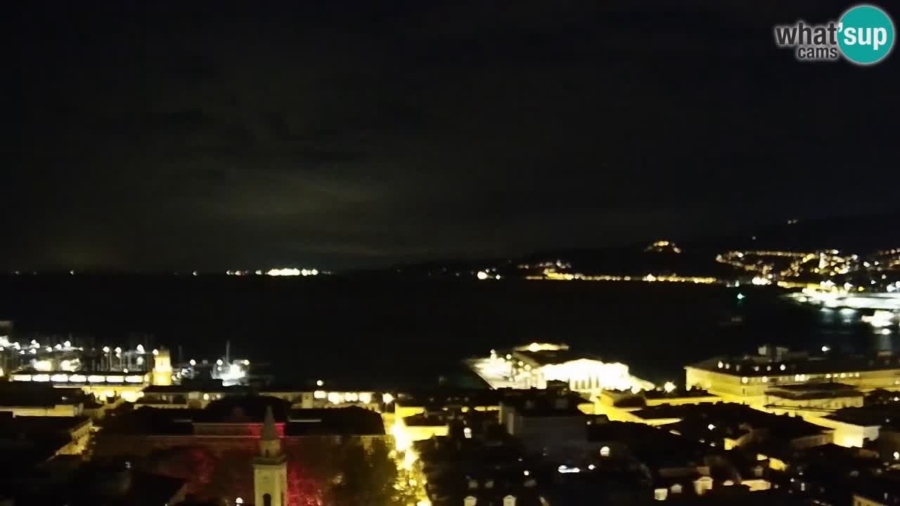 Webcam en vivo Trieste, ciudad, golfo, puerto y castillo de Miramare