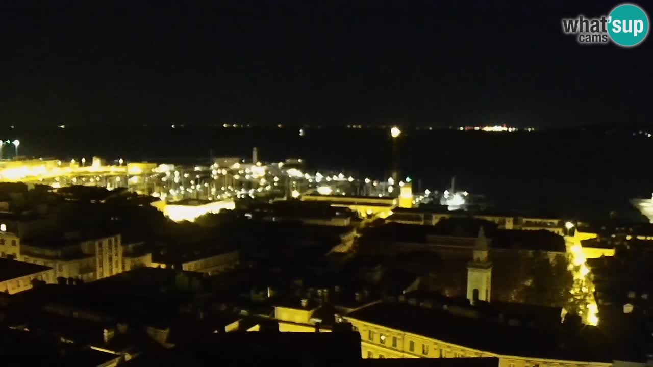 Live webcam Trieste – Panorama della città, del Golfo, stazione marittima e del castello di Miramare