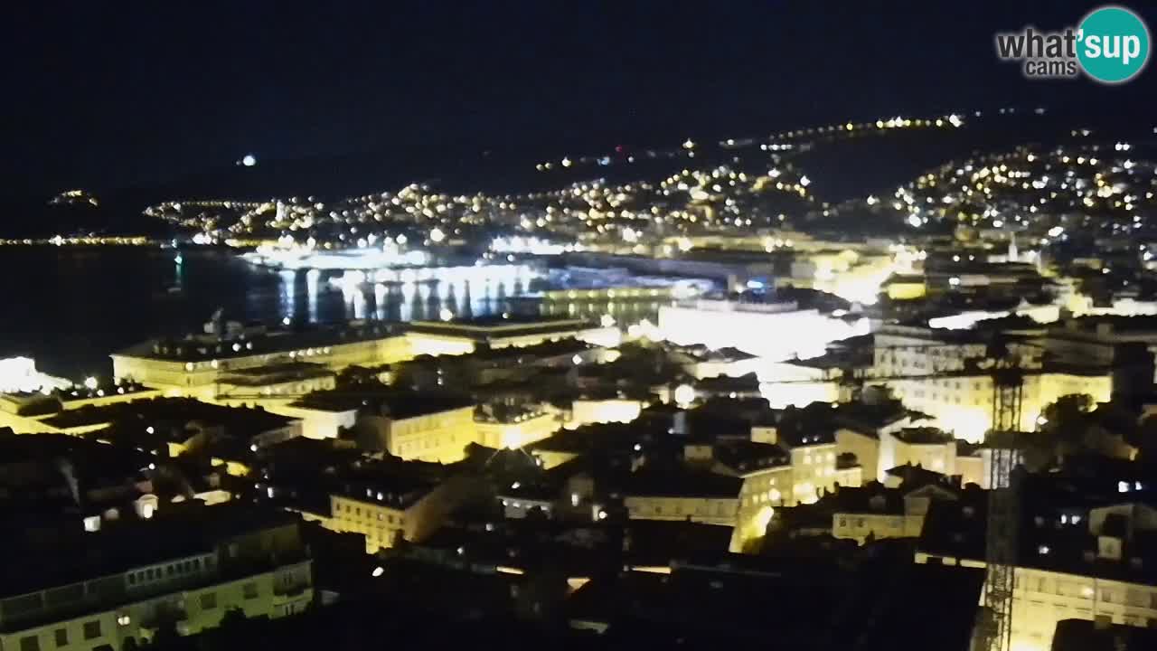 Live webcam Trieste – Panorama della città, del Golfo, stazione marittima e del castello di Miramare