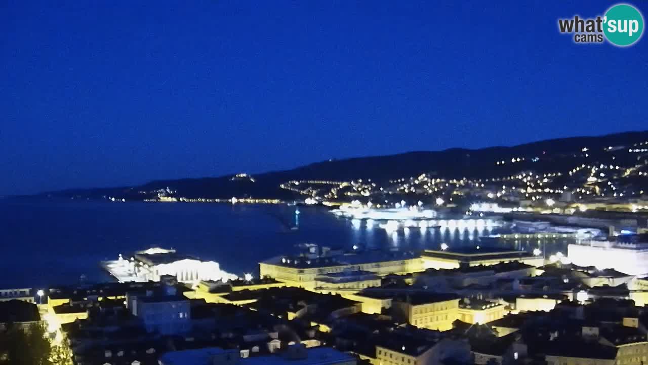 Webcam en vivo Trieste, ciudad, golfo, puerto y castillo de Miramare