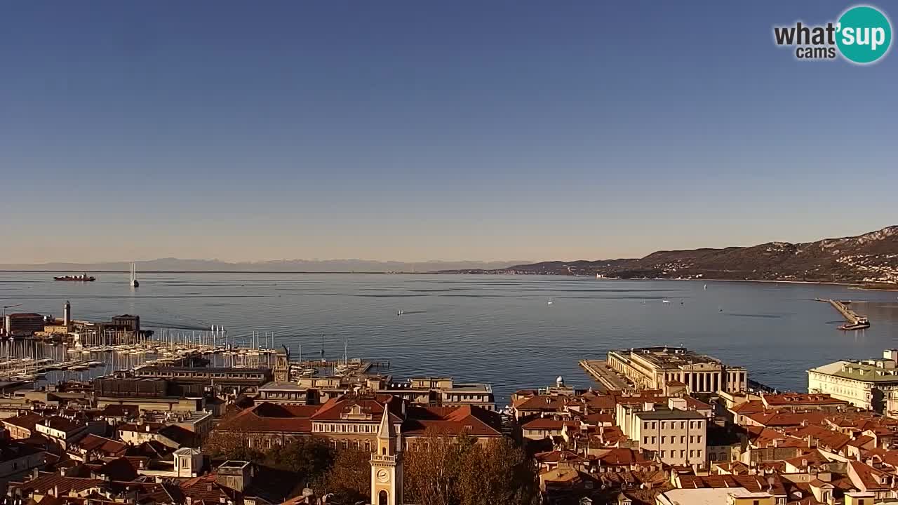 Live-Webcam Triest – Panorama der Stadt, des Golfs, der Seestation und des Schlosses Miramare