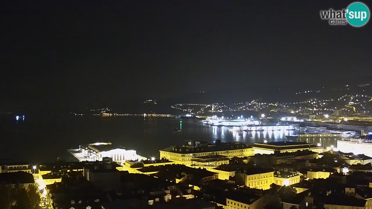 Live webcam Trieste – Panorama della città, del Golfo, stazione marittima e del castello di Miramare