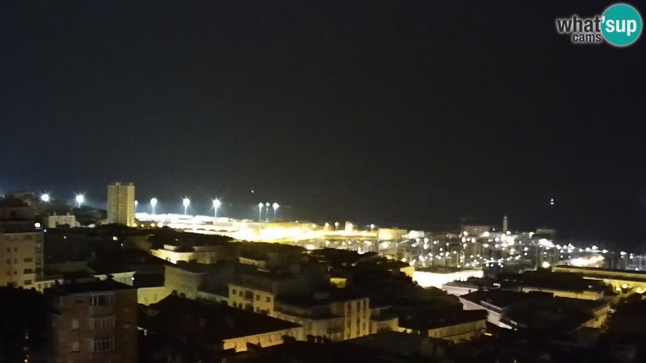 Webcam en vivo Trieste, ciudad, golfo, puerto y castillo de Miramare