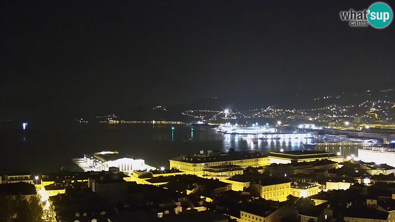 Webcam en vivo Trieste, ciudad, golfo, puerto y castillo de Miramare