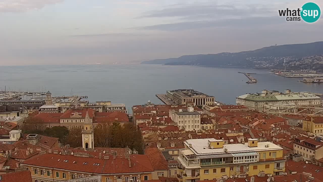 Live webcam Trieste – Panorama della città, del Golfo, stazione marittima e del castello di Miramare