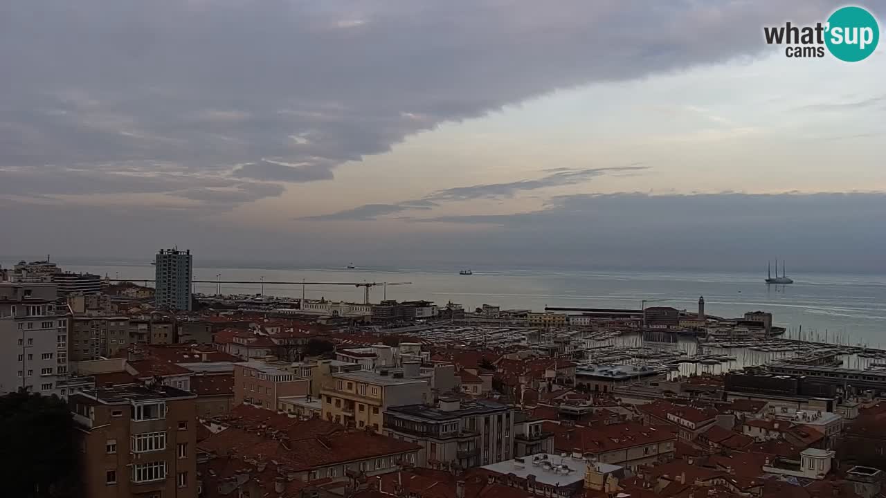 Live-Webcam Triest – Panorama der Stadt, des Golfs, der Seestation und des Schlosses Miramare