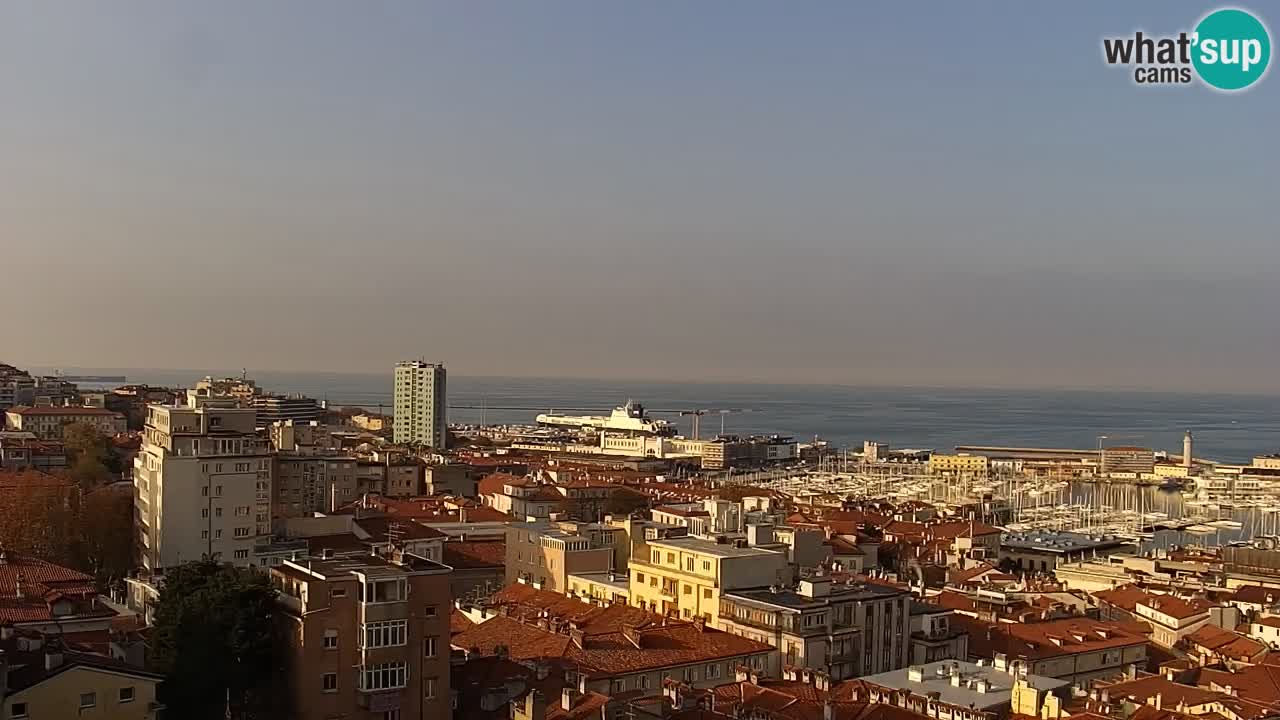 Live webcam Trieste – Panorama della città, del Golfo, stazione marittima e del castello di Miramare