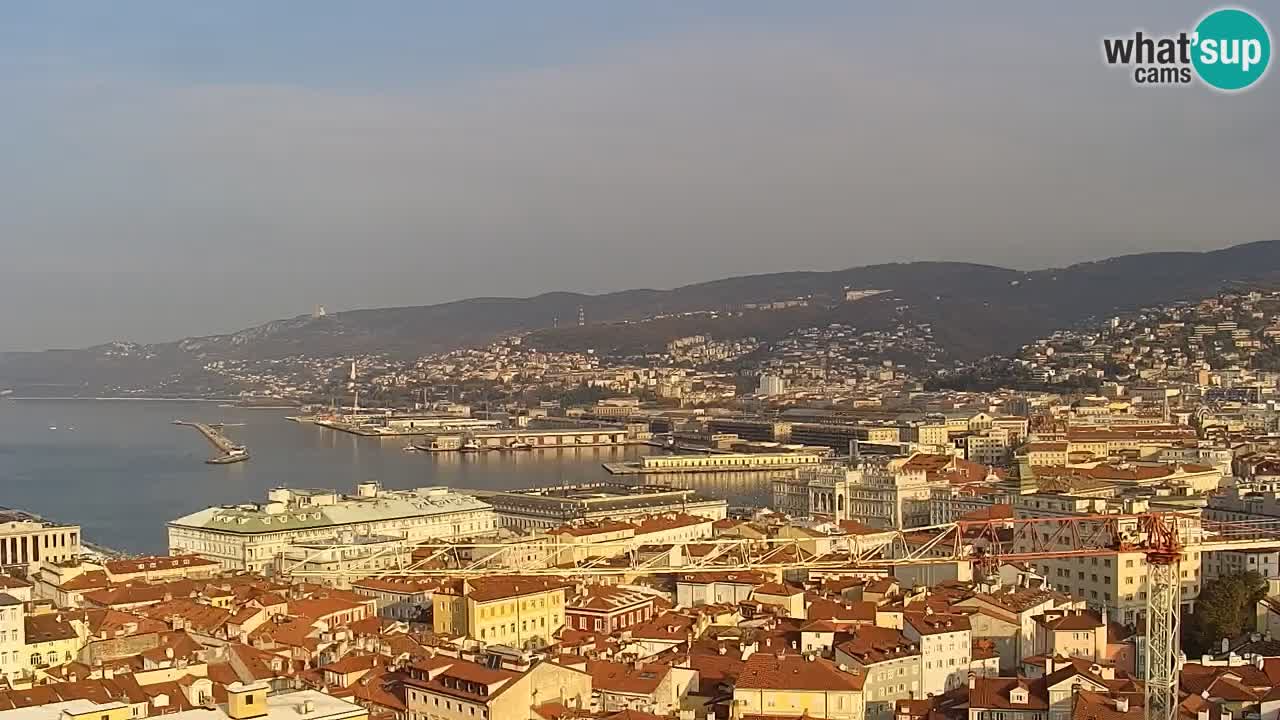 Live webcam Trieste – Panorama della città, del Golfo, stazione marittima e del castello di Miramare