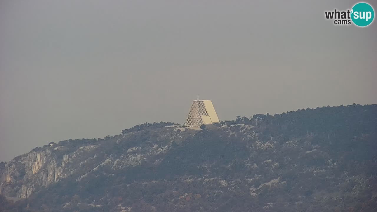 Webcam Trieste –  Vista desde el santuario Monte Grisa