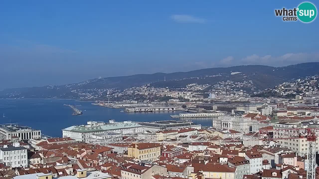 Webcam en vivo Trieste, ciudad, golfo, puerto y castillo de Miramare