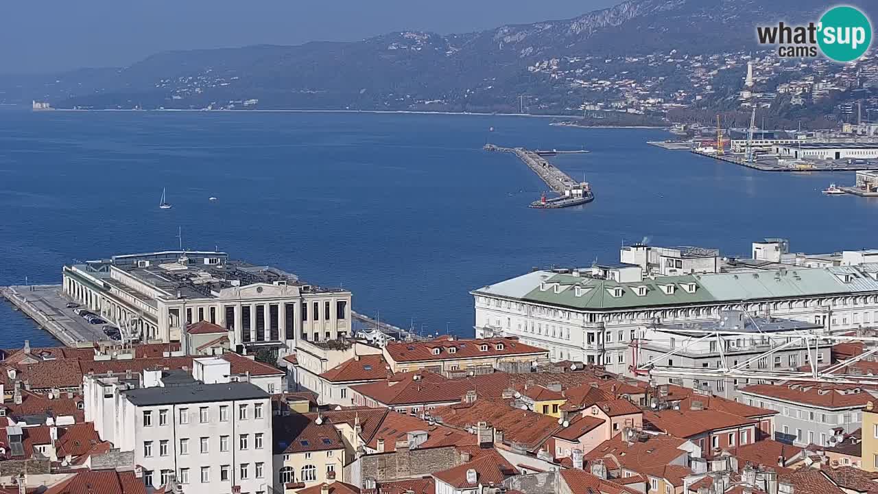 Live-Webcam Triest – Panorama der Stadt, des Golfs, der Seestation und des Schlosses Miramare