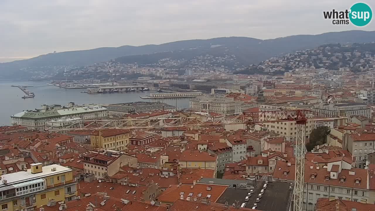 Live webcam Trieste – Panorama della città, del Golfo, stazione marittima e del castello di Miramare