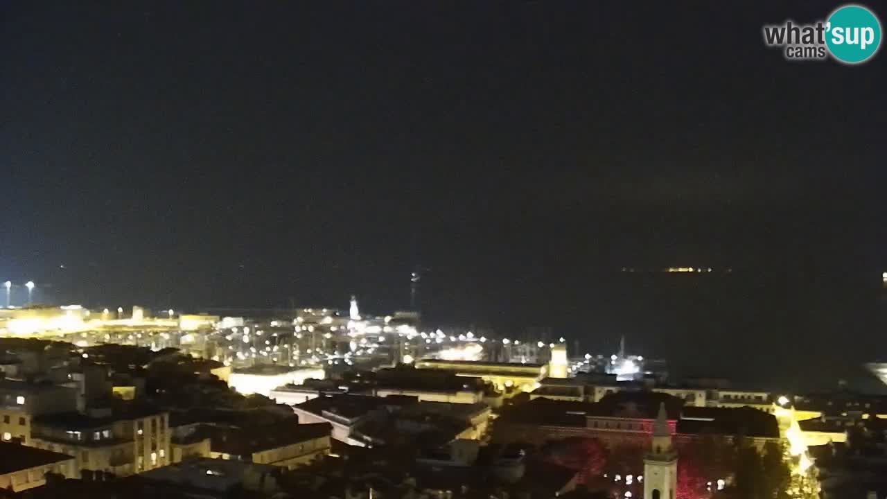 Live webcam Trieste – Panorama della città, del Golfo, stazione marittima e del castello di Miramare