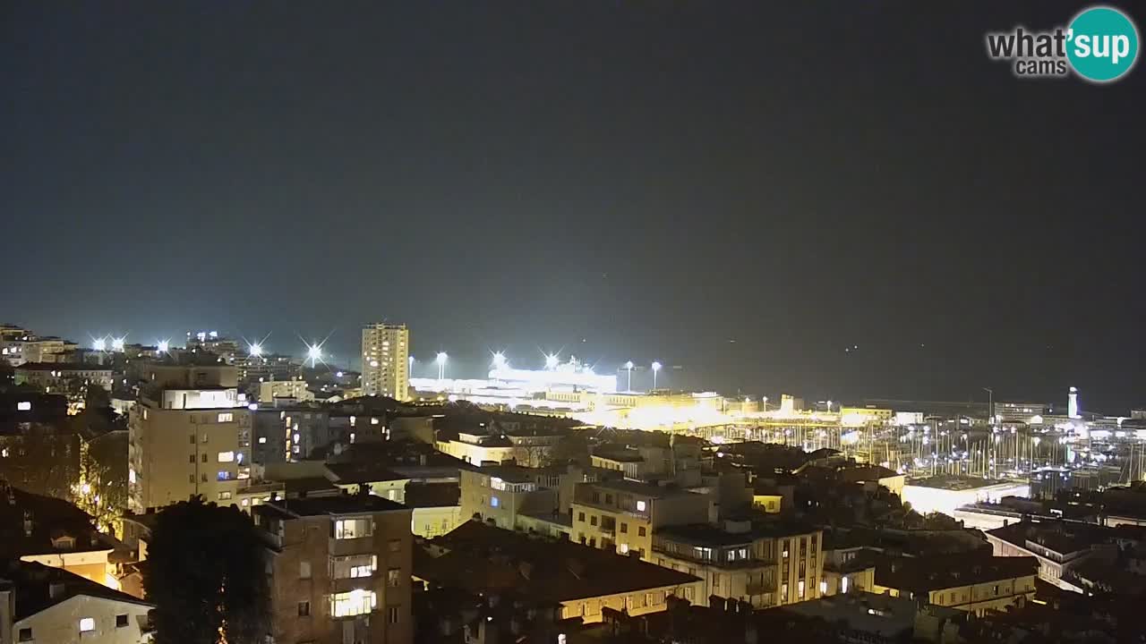 Live webcam Trieste – Panorama della città, del Golfo, stazione marittima e del castello di Miramare