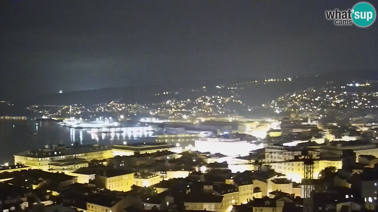 Live webcam Trieste – Panorama della città, del Golfo, stazione marittima e del castello di Miramare