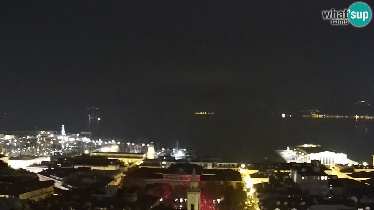 Live webcam Trieste – Panorama della città, del Golfo, stazione marittima e del castello di Miramare