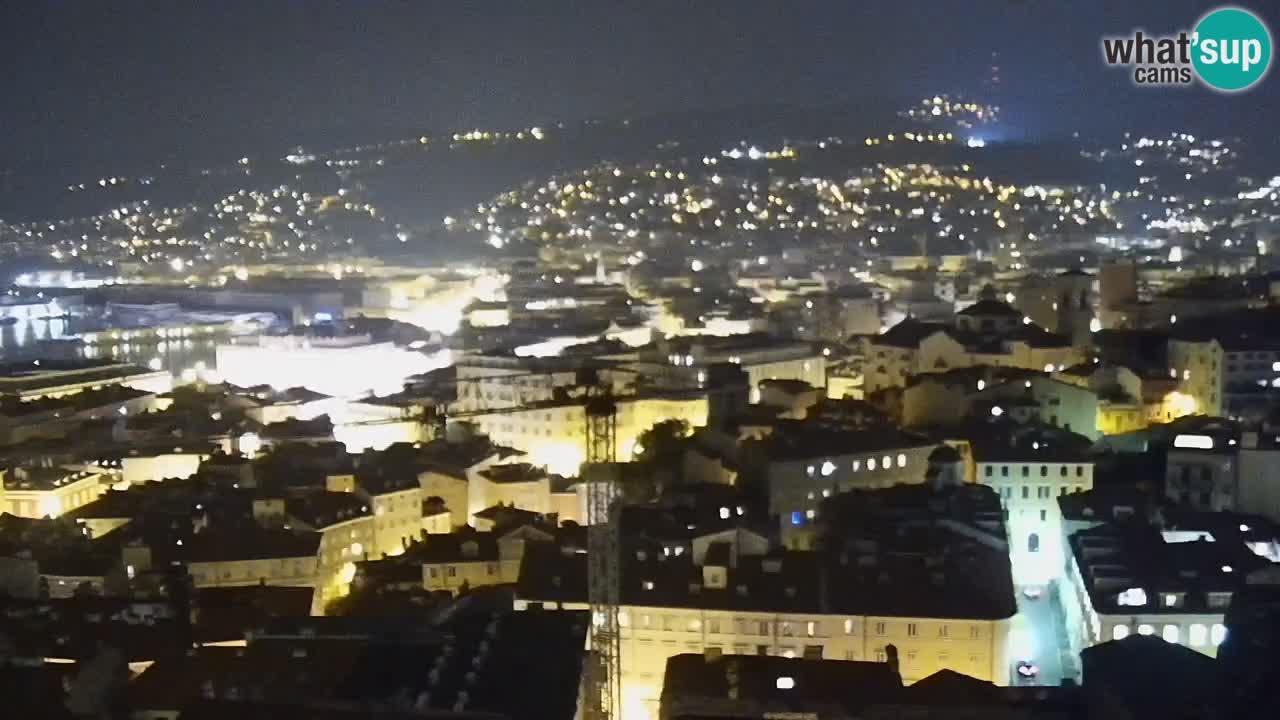 Live webcam Trieste – Panorama della città, del Golfo, stazione marittima e del castello di Miramare