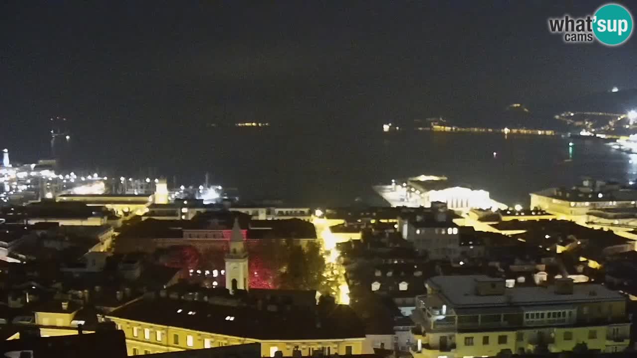 Live webcam Trieste – Panorama della città, del Golfo, stazione marittima e del castello di Miramare