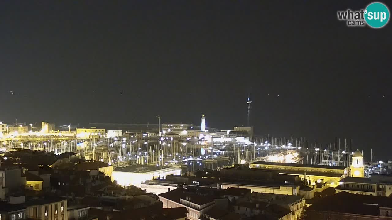 Live webcam Trieste – Panorama della città, del Golfo, stazione marittima e del castello di Miramare