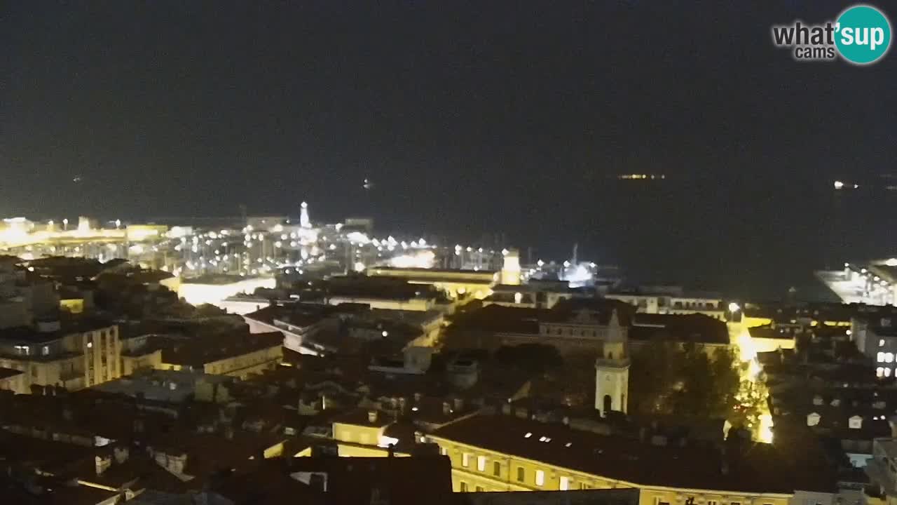 Live webcam Trieste – Panorama della città, del Golfo, stazione marittima e del castello di Miramare