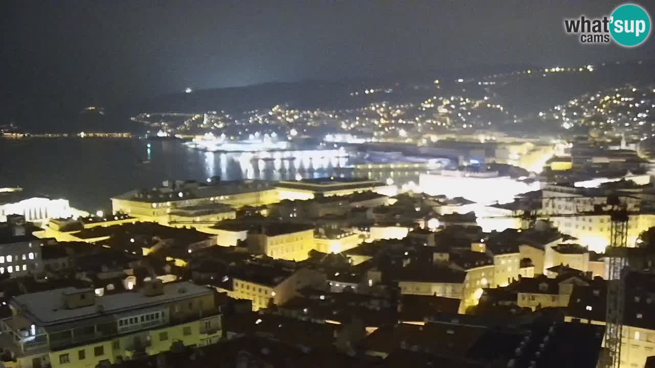 Webcam en vivo Trieste, ciudad, golfo, puerto y castillo de Miramare