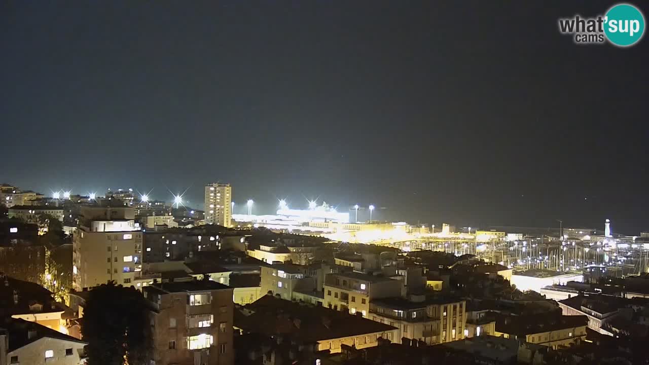 Webcam en vivo Trieste, ciudad, golfo, puerto y castillo de Miramare