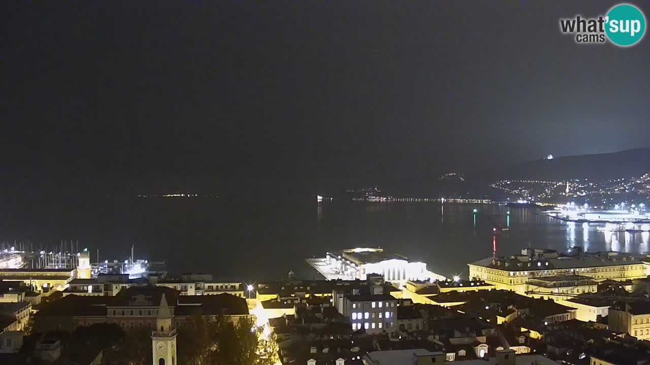 Webcam en vivo Trieste, ciudad, golfo, puerto y castillo de Miramare