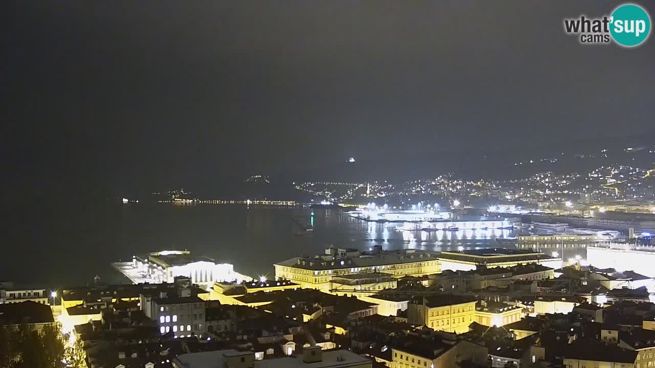 Live webcam Trieste – Panorama della città, del Golfo, stazione marittima e del castello di Miramare