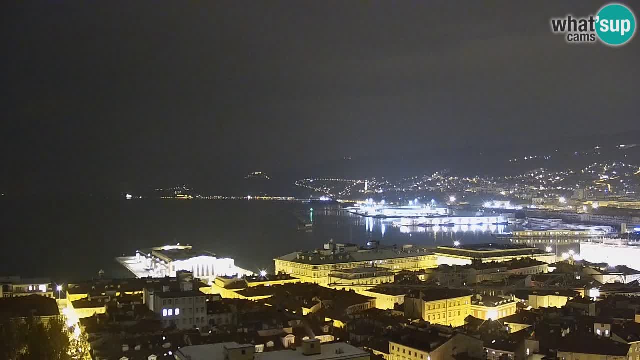 Live webcam Trieste – Panorama della città, del Golfo, stazione marittima e del castello di Miramare