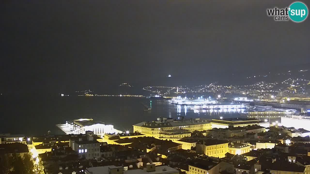 Live-Webcam Triest – Panorama der Stadt, des Golfs, der Seestation und des Schlosses Miramare