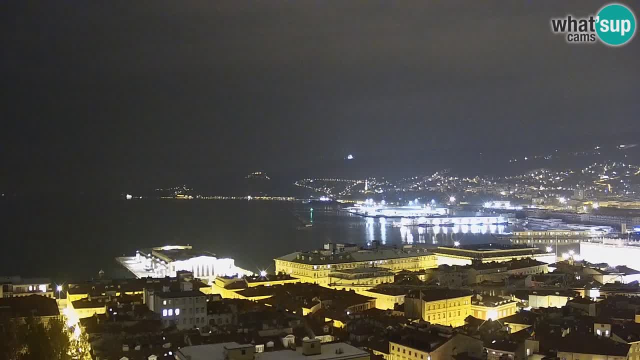 Live webcam Trieste – Panorama della città, del Golfo, stazione marittima e del castello di Miramare